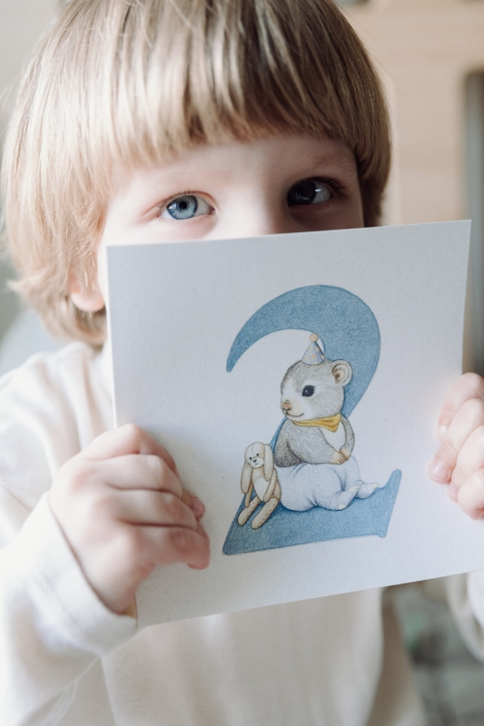 kartka na drugie urodziny