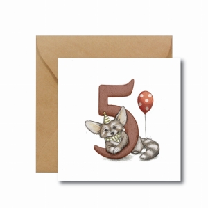 kartka na piąte urodziny