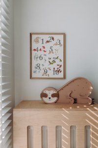 Plakat z liczbami i lampką Little Lights