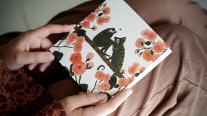 kartka na ślub lub walentynki z żabą i kameleonem