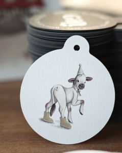 zawieszka do prezentów, krówka