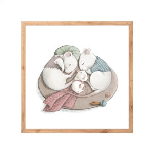 kwadratowy plakat do pokoju dziewczynki 30x30cm