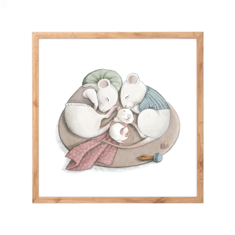 kwadratowy plakat do pokoju dziewczynki 30x30cm