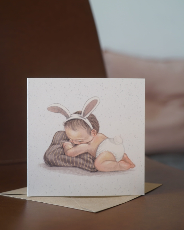Kartka na narodziny z życzeniami dla maluszka
