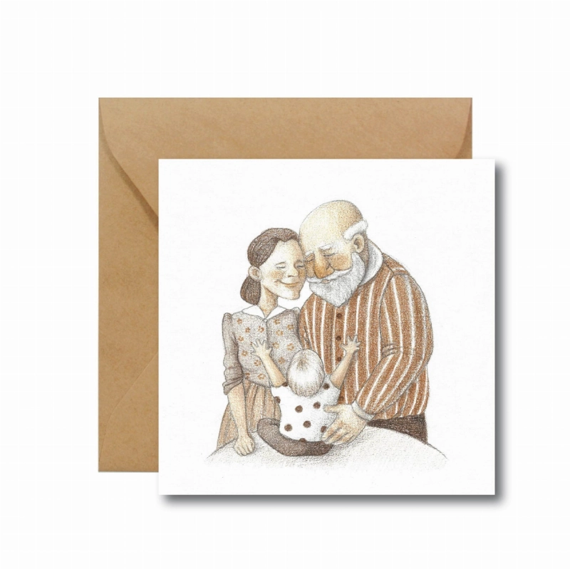 kartka dla babci i dziadka od małego wnuczka