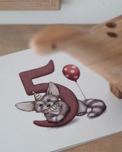 kartka okolicznościowa na piąte urodziny